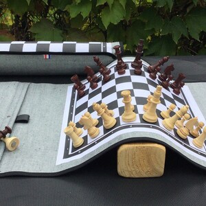 chess set - Roll-up magnetic chess board - Travel chess set