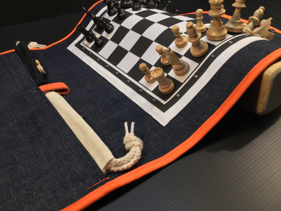 Chess Set Roll up Chess Board Travel Chess Set Etsy