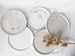 Decorative tray round | white marble effect |  Raysin |  handmade 