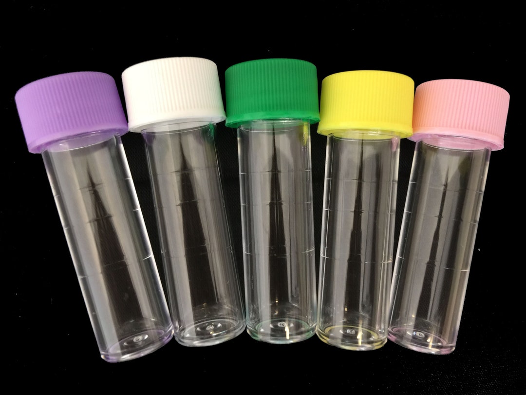 5ml Plastic Test Tubes Vials Sample Containers Powder Craft With Screw