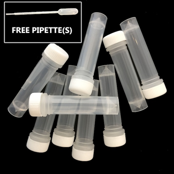 Provette Plastica,50 Pcs Trasparente Provetta Con Coperchio