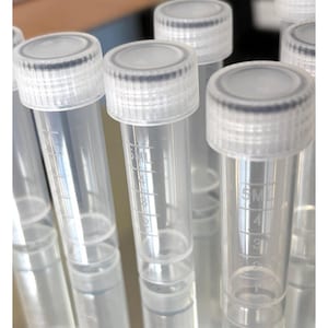 5ml Graduated Plastic Vials, Leak-Proof Screw Cap with Frosted Writing Area UK SELLER