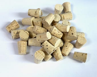Cork Stoppers~ bottles, test tubes, home brewing, craft ~ tapered 22mm x 16mm