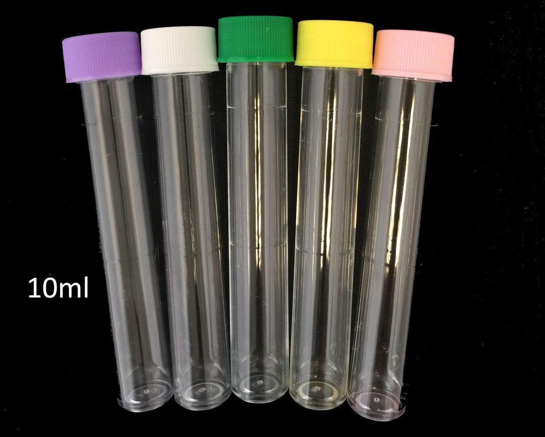 10ml Plastic Test Tubes Vials Sample Containers Powder Craft Etsy