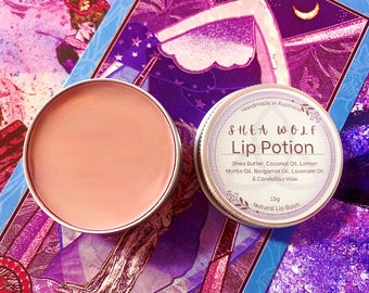 Magical Lip Potion handmade with beautiful essential oils and lucious shea butter. Perfect self care or gift idea. Vegan Friendly