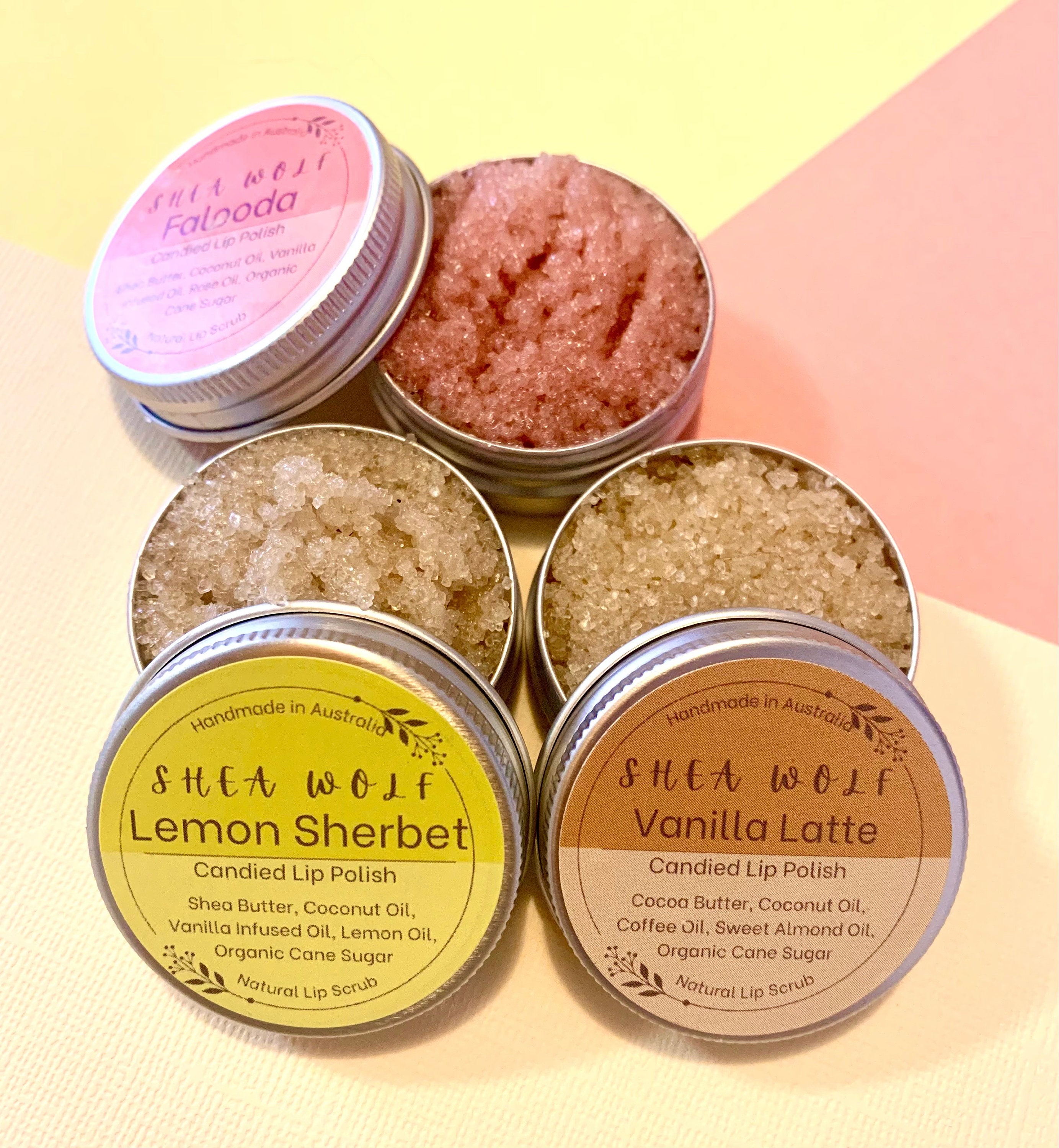 Gentle & Moisturising Candied Natural Lip Scrub Handmade With Essential