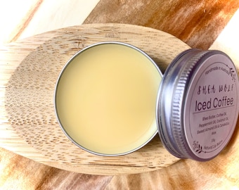 Smooth Ice Coffee Natural Lip Balm handmade with Essential Oils and nourishing Shea Butter. Cruelty free & vegan friendly. Gift or self care