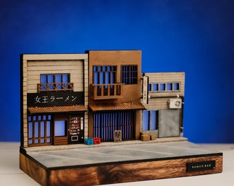 Mini Diorama de restaurante japonés para fundición a presión, figuras y objetos de colección