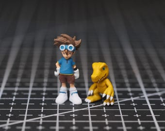 Figuras en miniatura de Digimon World (1:87 o 1;64, escala HO). Figura personalizada hecha a mano adecuada para fotografía de juguetes, regalo, decoración o adorno para tarta.