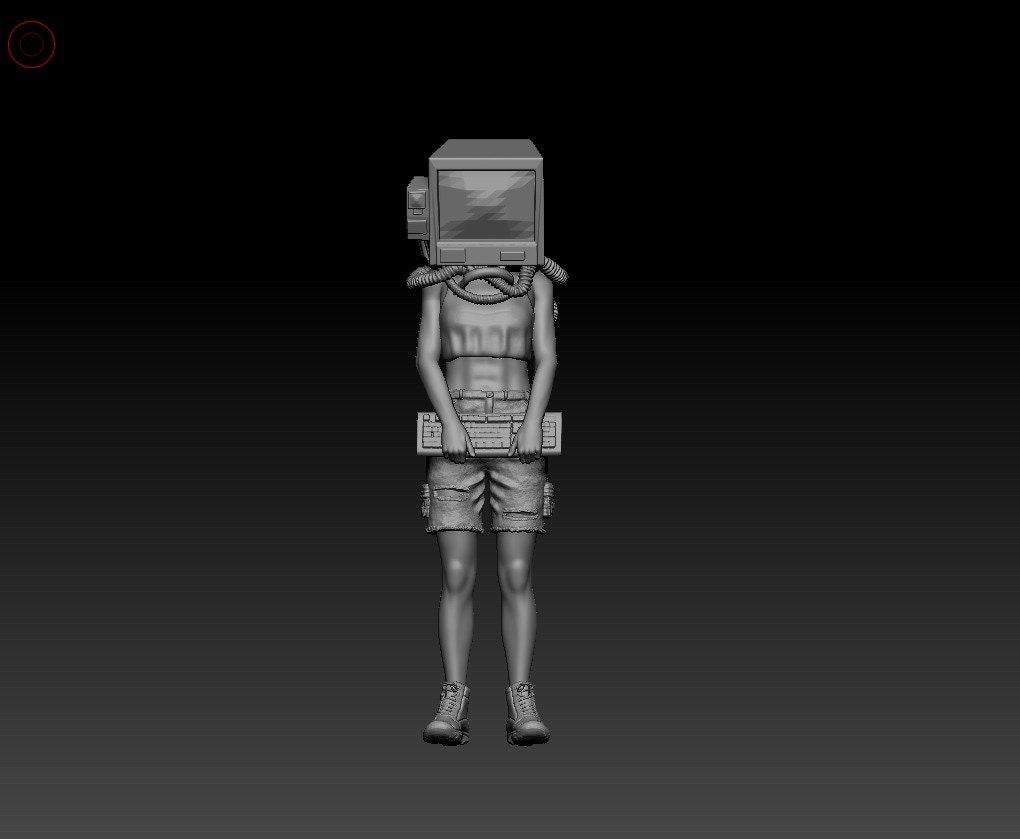 Monitorhead Kid 3D Print Model: Post-Apocalypse STL File