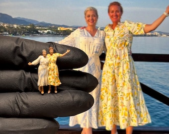 Figura 3D personalizada en miniatura a partir de una foto: regalo conmemorativo personalizado, adorno para tarta (varias escalas)