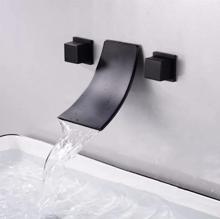 Lavabo de baño pequeño montado en la pared, fregadero de esquina con  escurridor y grifo de tubería de agua fría y caliente, tocador de baño con  lavabo