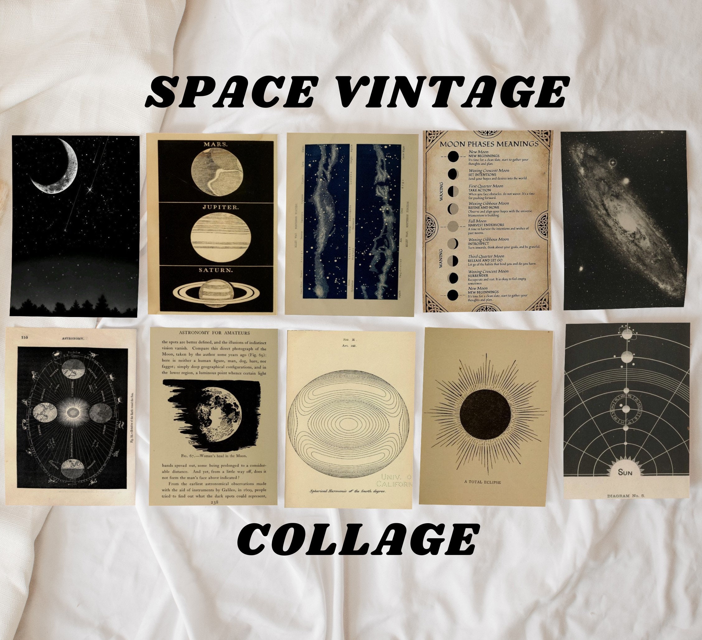 40 80 Print-set/ Vintage Space Wallcollage