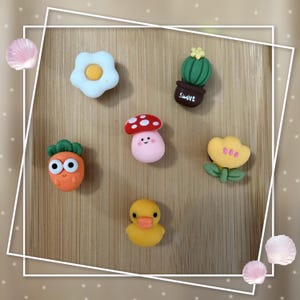 6pc Cute cartoon garden shoe charms | kids unique shoe decoration | gift ideas