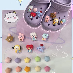 BT21 KPOP Shoe Charms | Matte Jelly Kawaii Croc Decorations