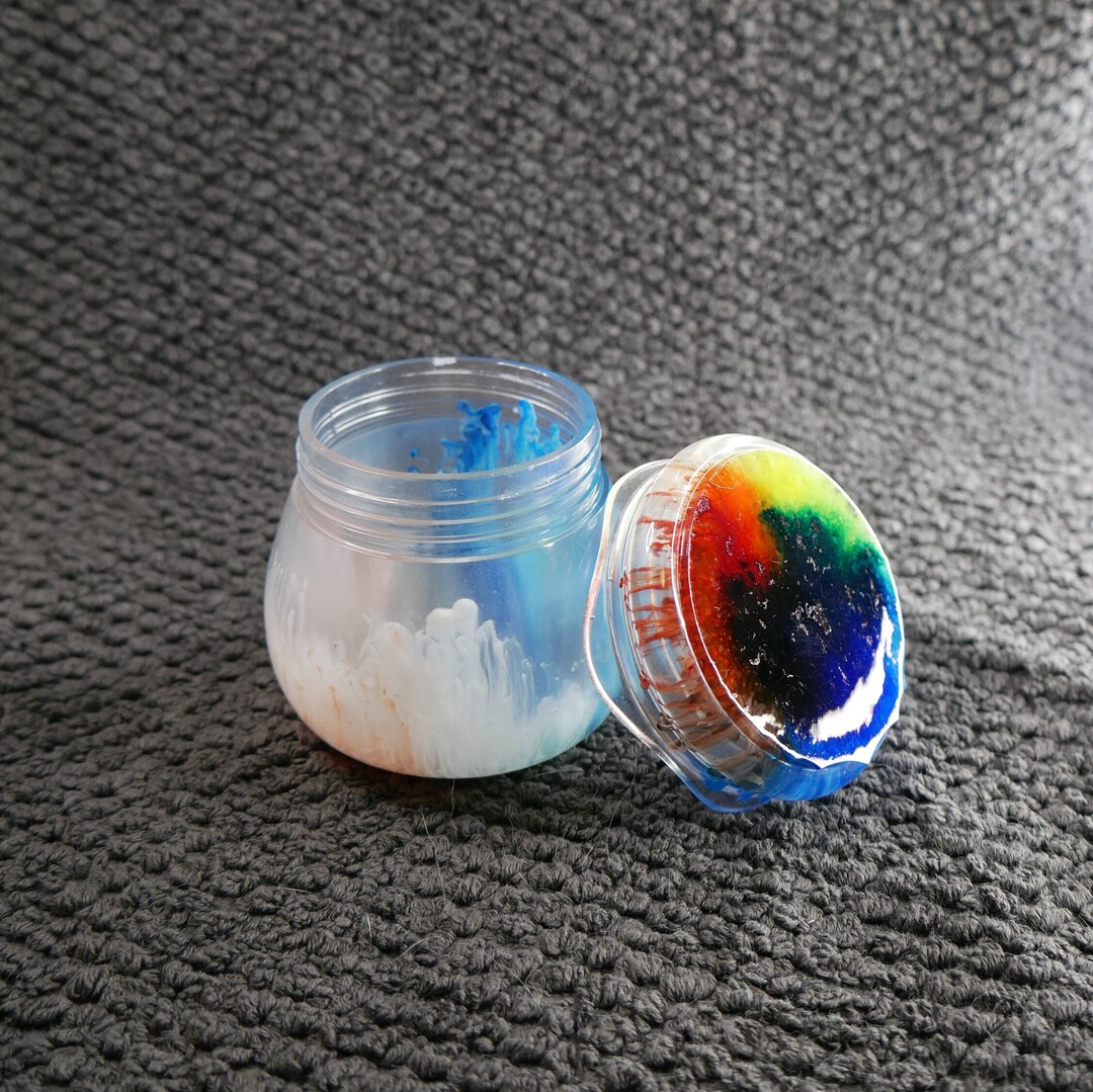 Rainbow Resin Jar - Etsy