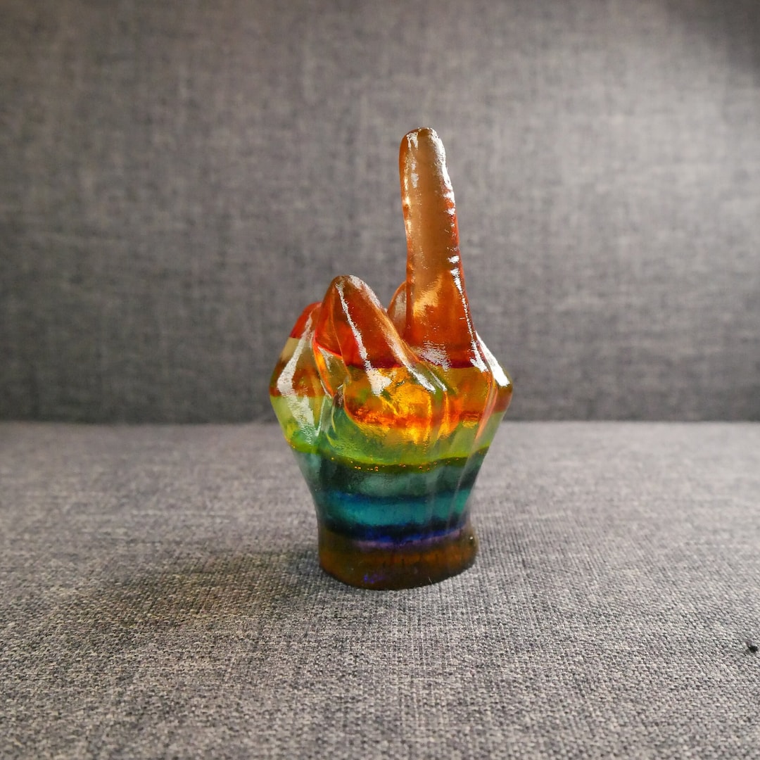 Rainbow Middle Finger/fuck You Hand Resin Statue rainbow Collection Etsy — free download