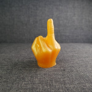 Orange/Gold Middle Finger/Fuck You Hand Resin Statue