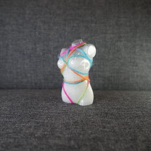 Albite - 4&quot; Coloured String Shibari Petite Goddess Statue