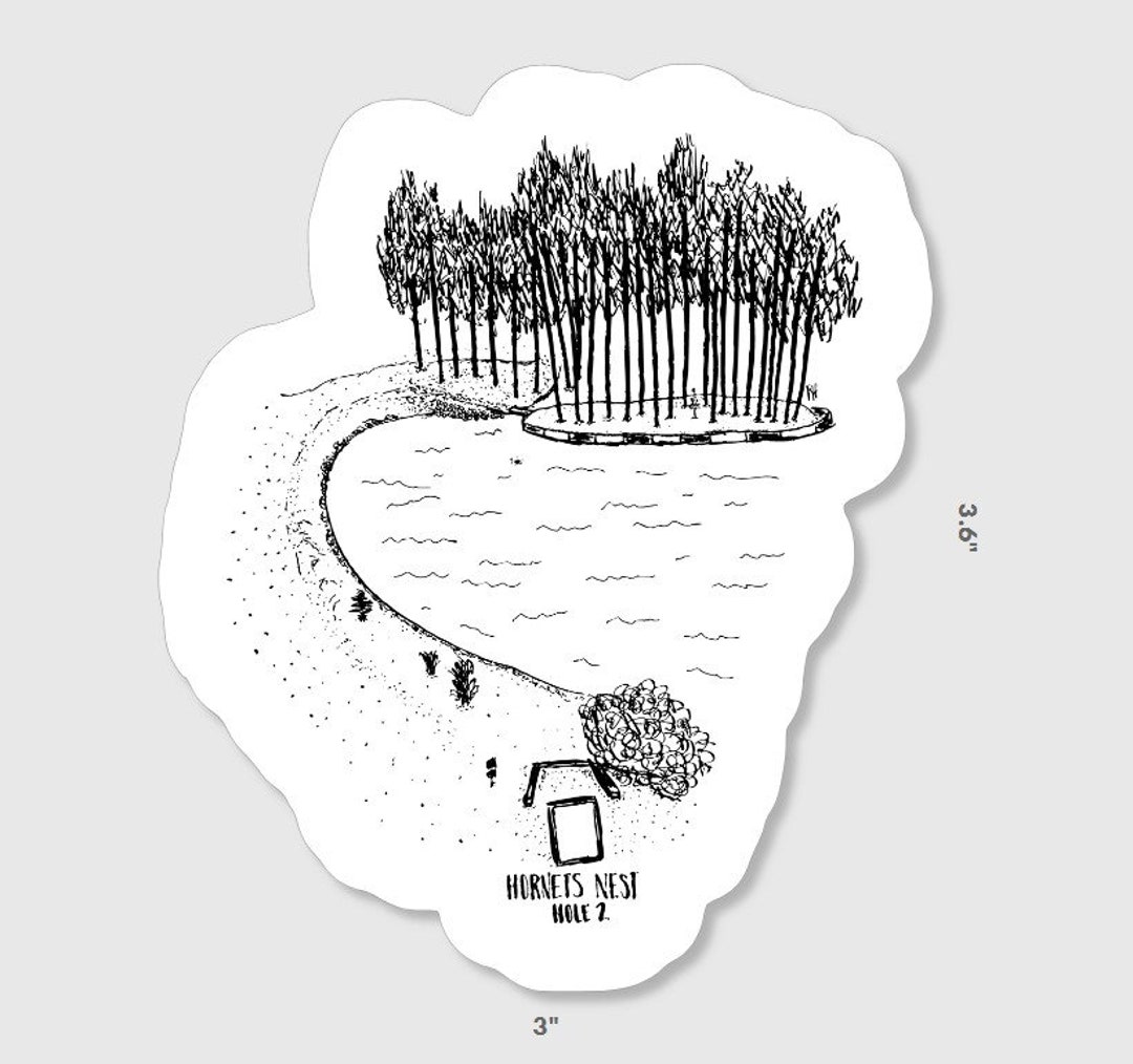 Printable Sticker Disc Golf Nest Hole 2 Etsy