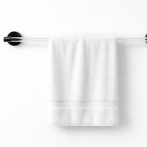 Massief messing Lucite handdoekbeugel – moderne kledingstang voor wandmontage