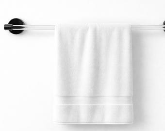 Solid Brass Lucite Towel Bar – Modern Wall Mounted Clothes Rail