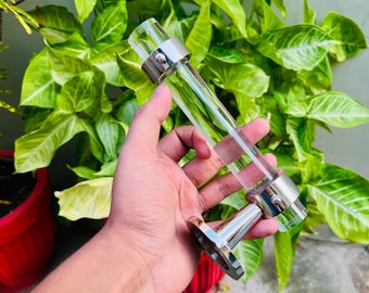 Beautiful Chrome Toilet Paper Holder - Lucite Toilet Paper Roll Holder - Solid Brass Tissue Roll Holder - Bathroom Fixture