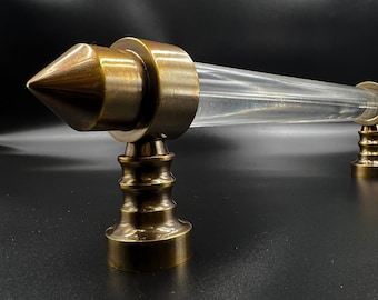 Lucite & Brass Door Handle – Modern Home Hardware, Antique Brass Finish