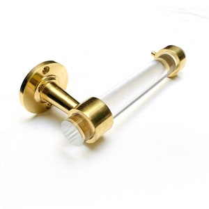 Porta carta igienica in lucite – Porta rotolo di carta igienica da parete in ottone resistente e antiruggine per sanitari o cucine – Fatto a mano