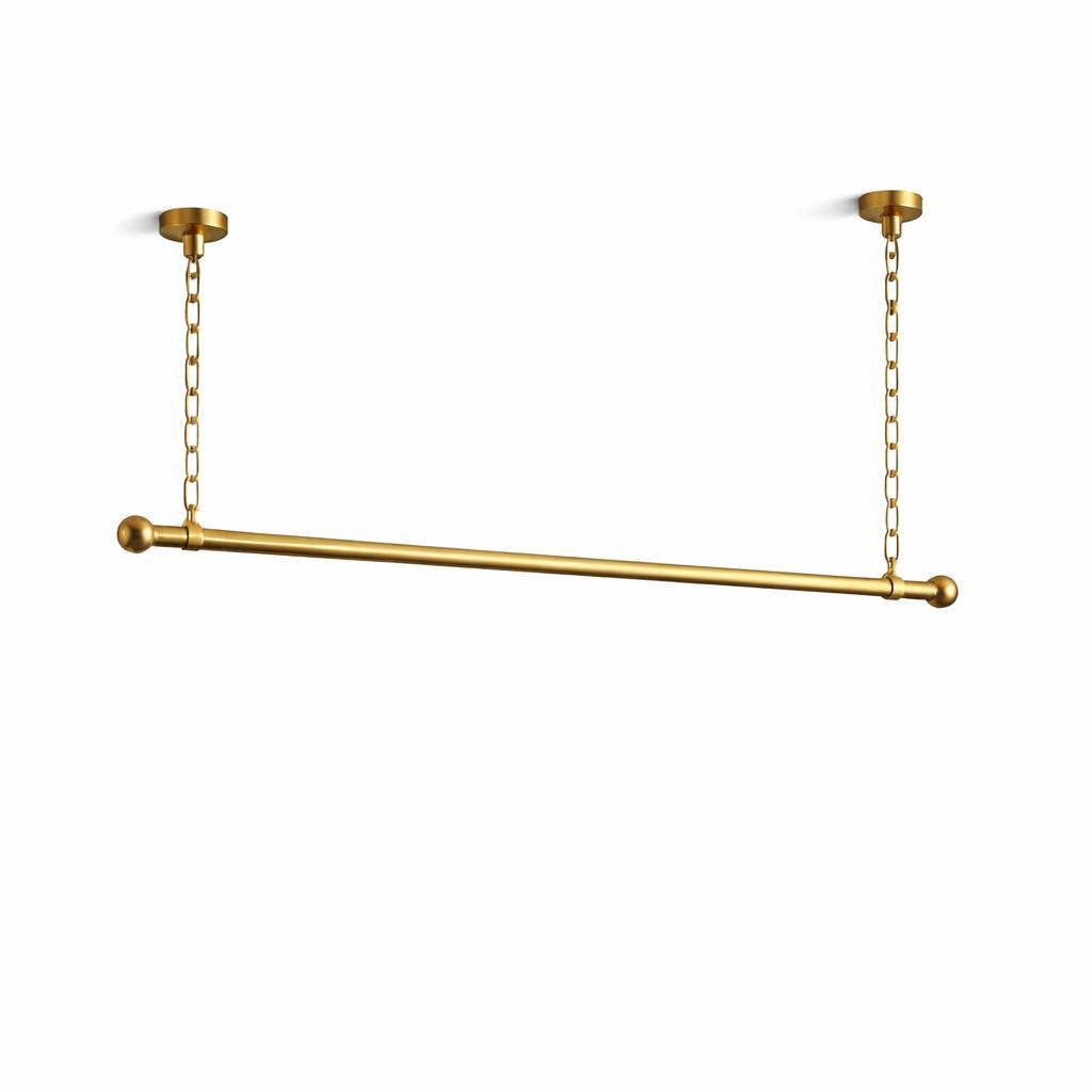 Hanging Filing Rack Ceiling Handcrafted Brass Ceiling-mounted Hanging Rack With Chain Suspension ...