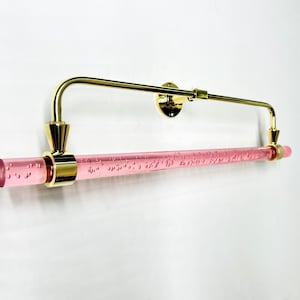 Luxury Bubble Lucite Towel Bar Hollywood Inspired Towel Rail Brass Towel Holder For Kitchen Bathroom & Powder Room