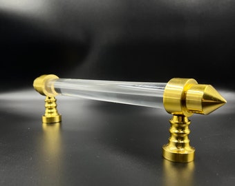 Handmade Lucite & Brass Door Pull – Modern Hardware