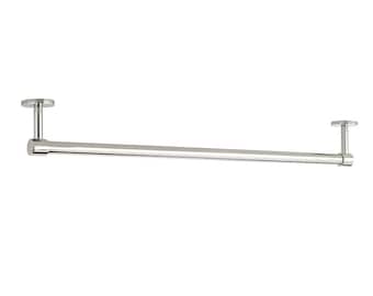 Brass Clothes Rail Undermount Laundry Rod Closet & Wardrobe Hanging Rod