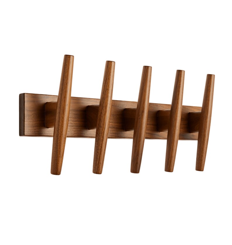 Mid Century Design Wooden Coat Hook Modern Wall Hooks Bathroom - Etsy