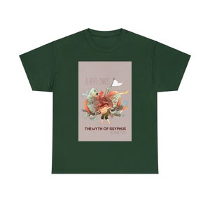 The Myth of Sisyphus Book Cover Art Unisex Cotton Tee Shirt Albert Camus