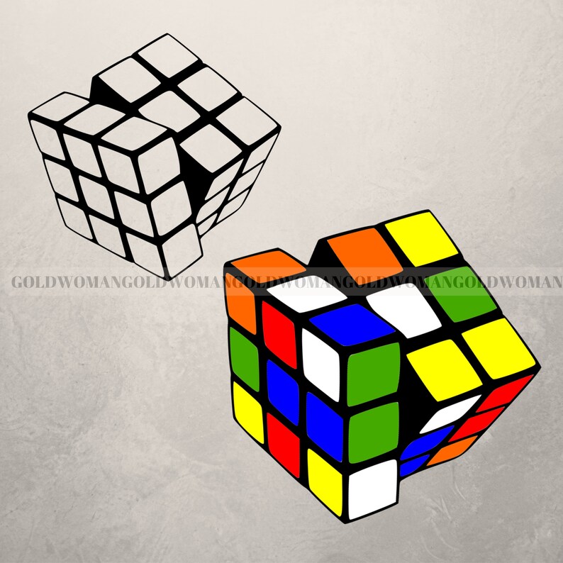 Rubik's Cube Svg Vector Cube Paint Svg Design Puzzle - Etsy