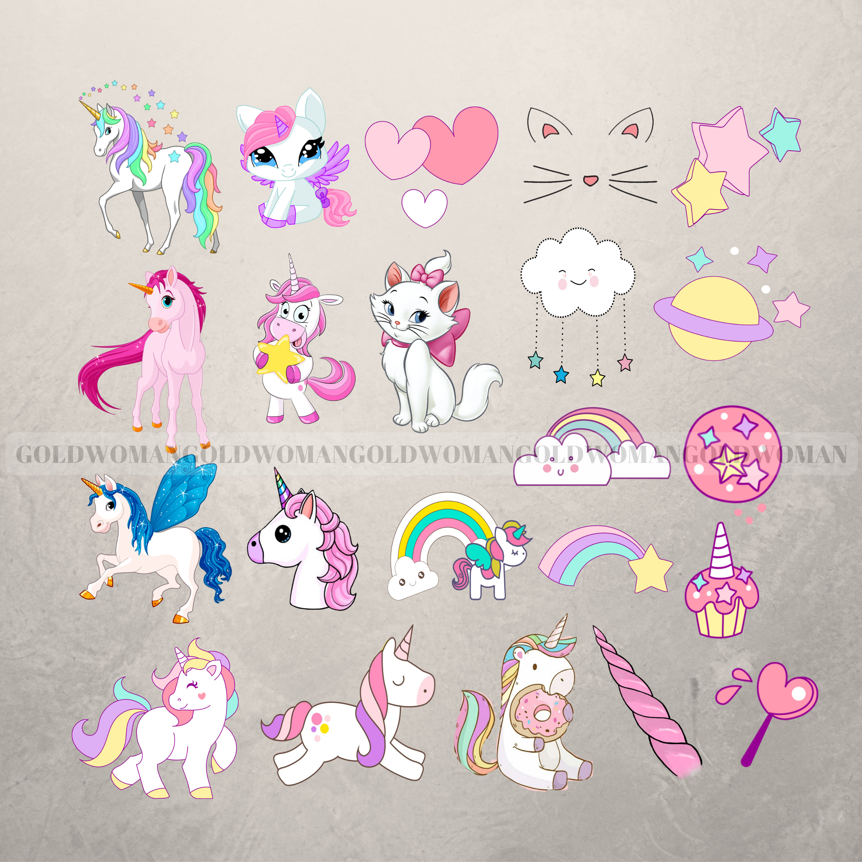 Unicorn Sticker Decal Fat Cute Colorful Large 5 x 5 for Laptop Water  Bottle