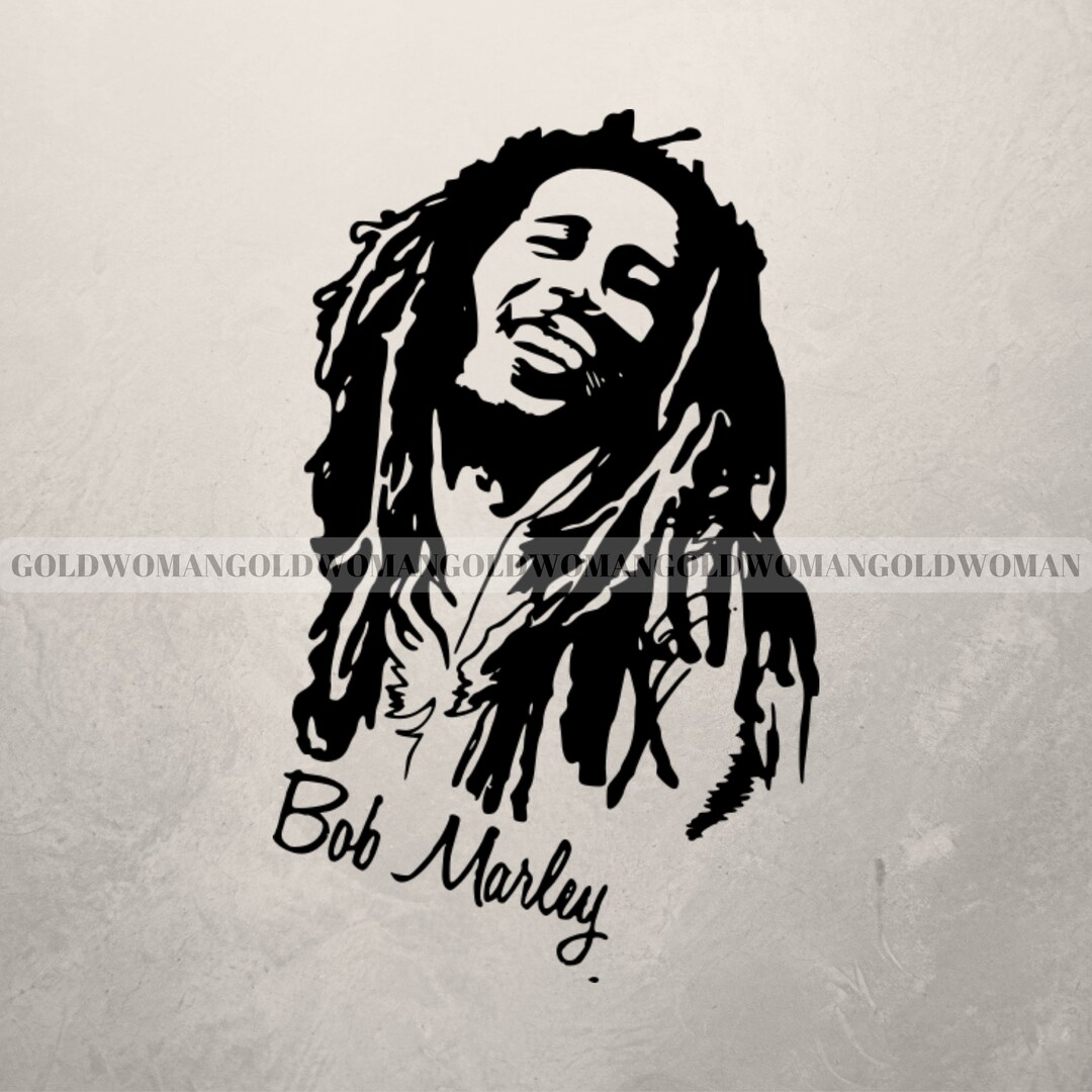 Bob Marley Svg, Bob Marley Face Svg, T-shirt Design Cut File for Cricut