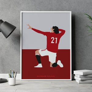 Edinson Cavani Manchester United Football Poster