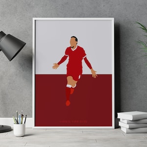 Virgil Van Dijk Liverpool FC Football Poster