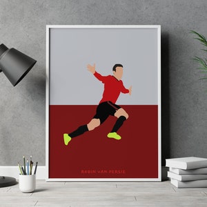 Robin Van Persie RVP Manchester United Football Poster Print Artwork