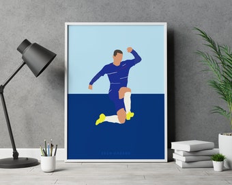 エデン・アザールのポスター - チェルシーのサッカーポスター - Etsy 日本