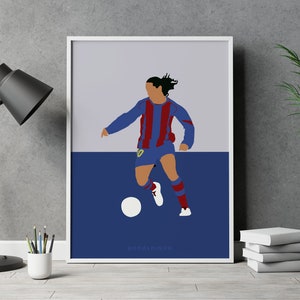 Cartel de fútbol de Ronaldinho Barcelona
