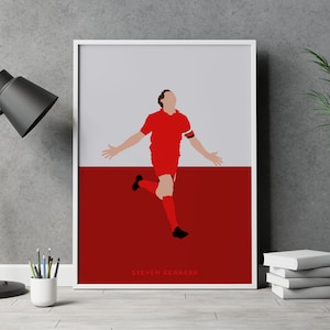 Steven Gerrard Stevie G Liverpool FC Shop YNWA Football Poster Print Artwork