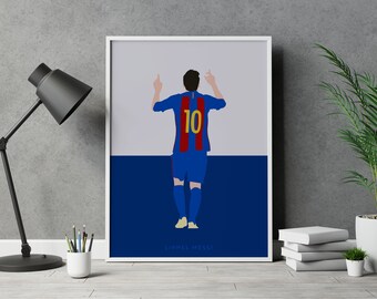 Lionel Leo Messi Barcelona FC Football Poster