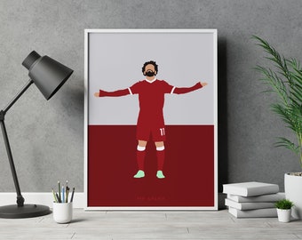 Mo Salah Liverpool FC Football Poster Print Artwork