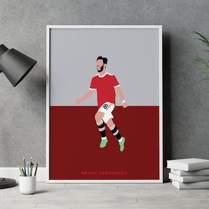 Bruno Fernandes Manchester United Football Poster