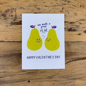 Nous faisons une grande carte de voeux Saint Valentin poire imprimable