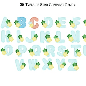 Alphabet Embroidery Design Bundle, Font Machine Embroidery Design pattern, 3 Sizes, Instant download