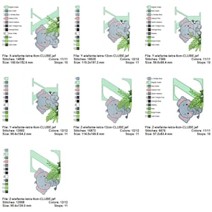 Elephant embroidery designs, Cute Elephant Machine Embroidery Design, Elephant Florl embroidery pattern, 3 Sizes, Instant download image 8